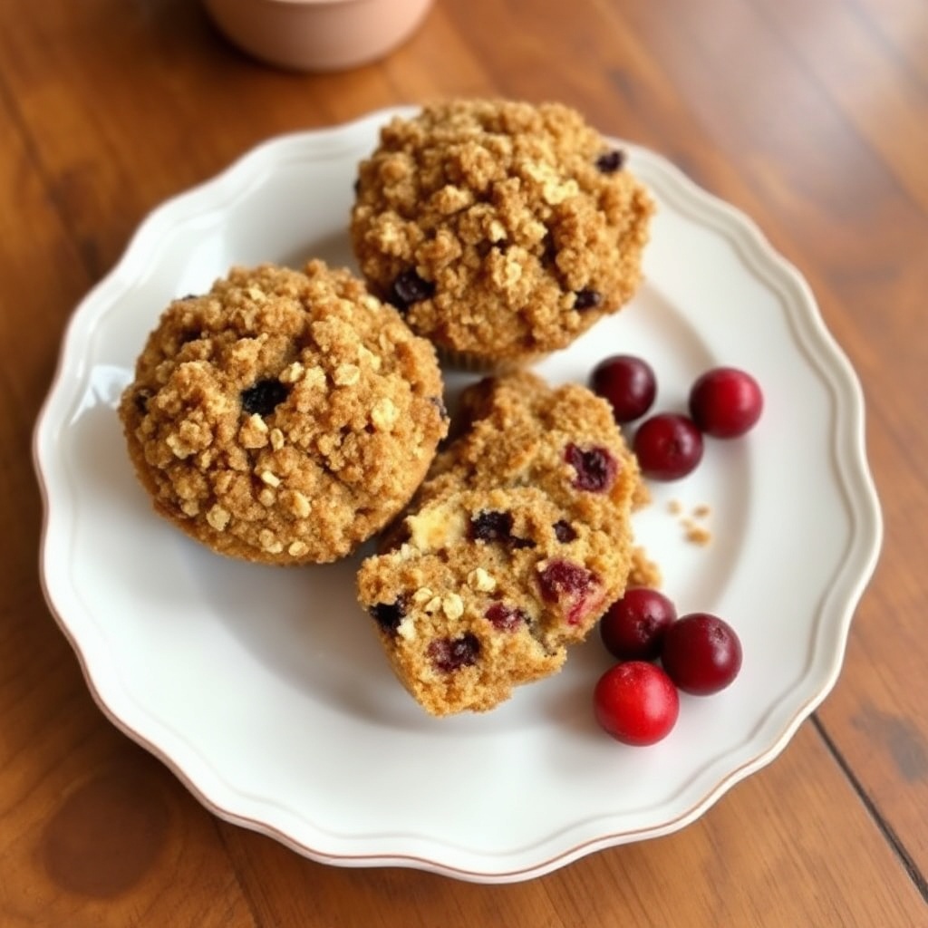 Muffin Crumble di Mirtilli e Avena