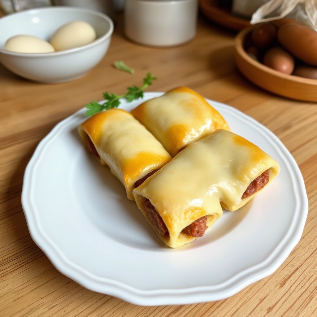 Rotoli Salati con Salsiccia e Formaggio