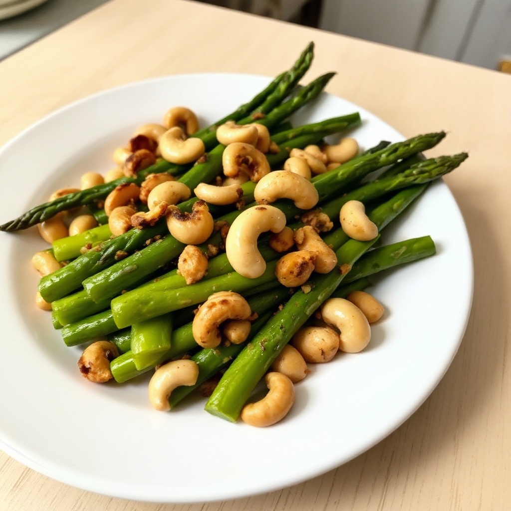 Sautéed Asparagus with Toasted Cashews