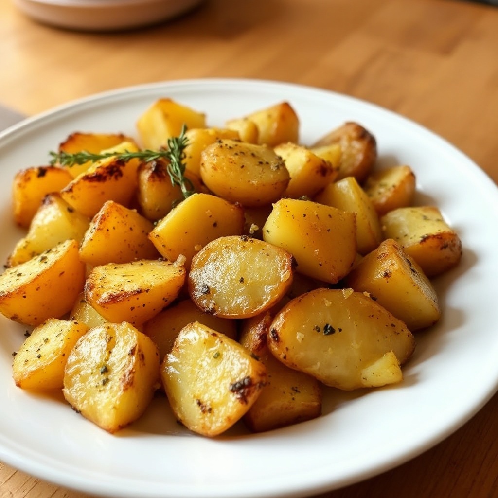 Patate Arrostite alle Erbe con Aglio e Timo