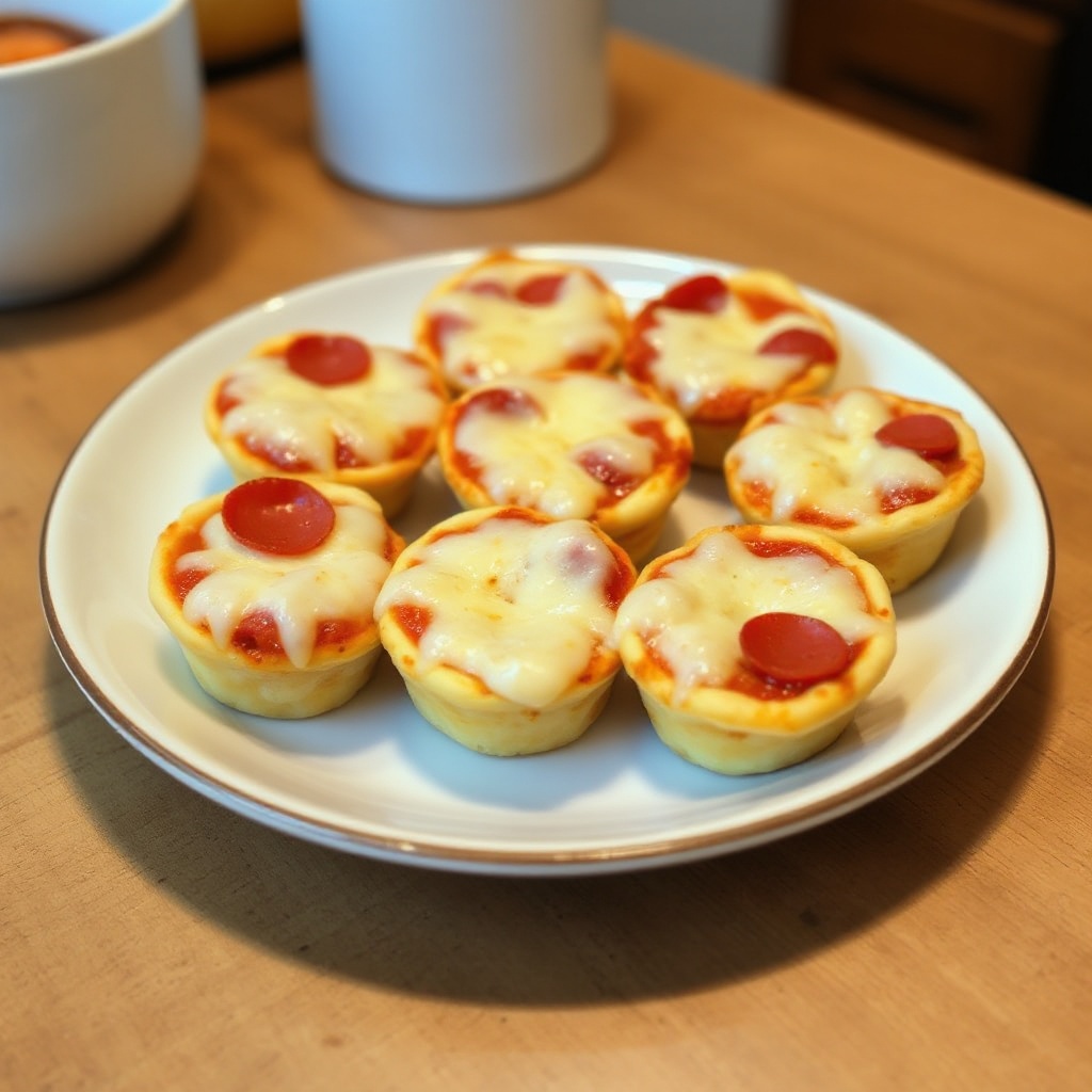 Bocconcini di Muffin alla Pizza con Formaggio
