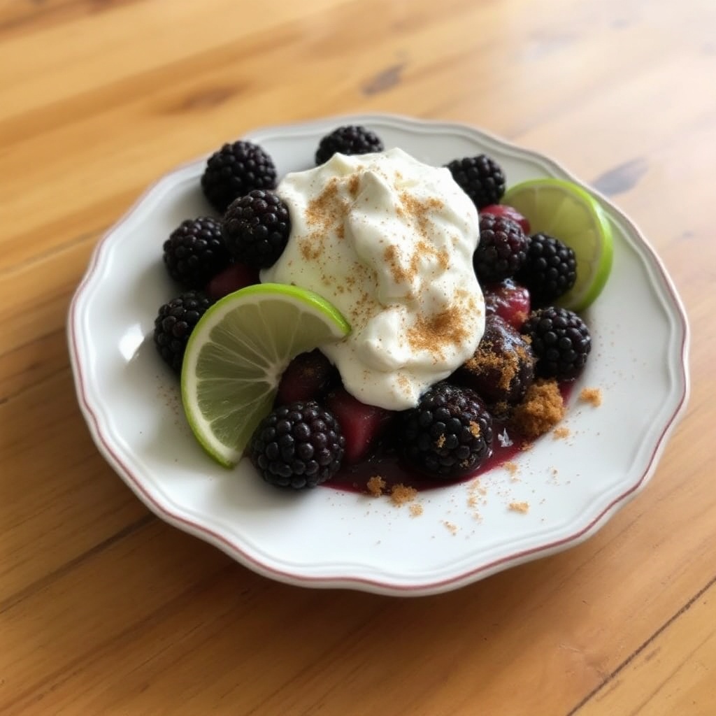 Warme Brombeer-Limetten-Delikatesse