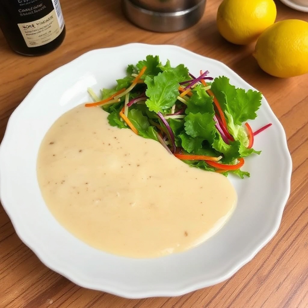Cremiges Ingwer-Soja-Salatdressing