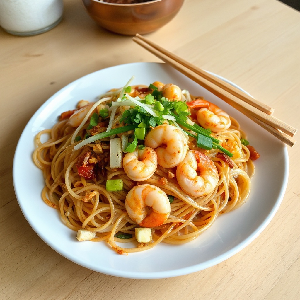 Shrimp Pad Thai mit einem Twist