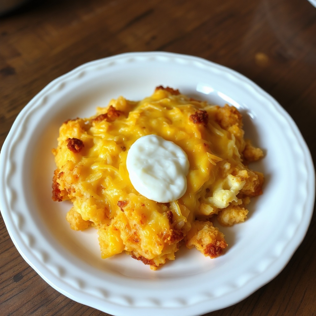 Käse-Hasselbräunchen-Auflauf