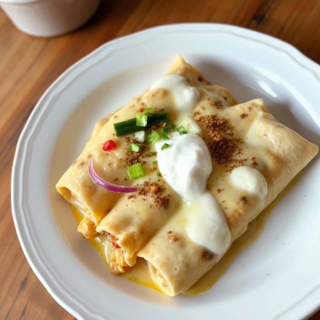 Enchiladas Cremose di Pollo e Poblano