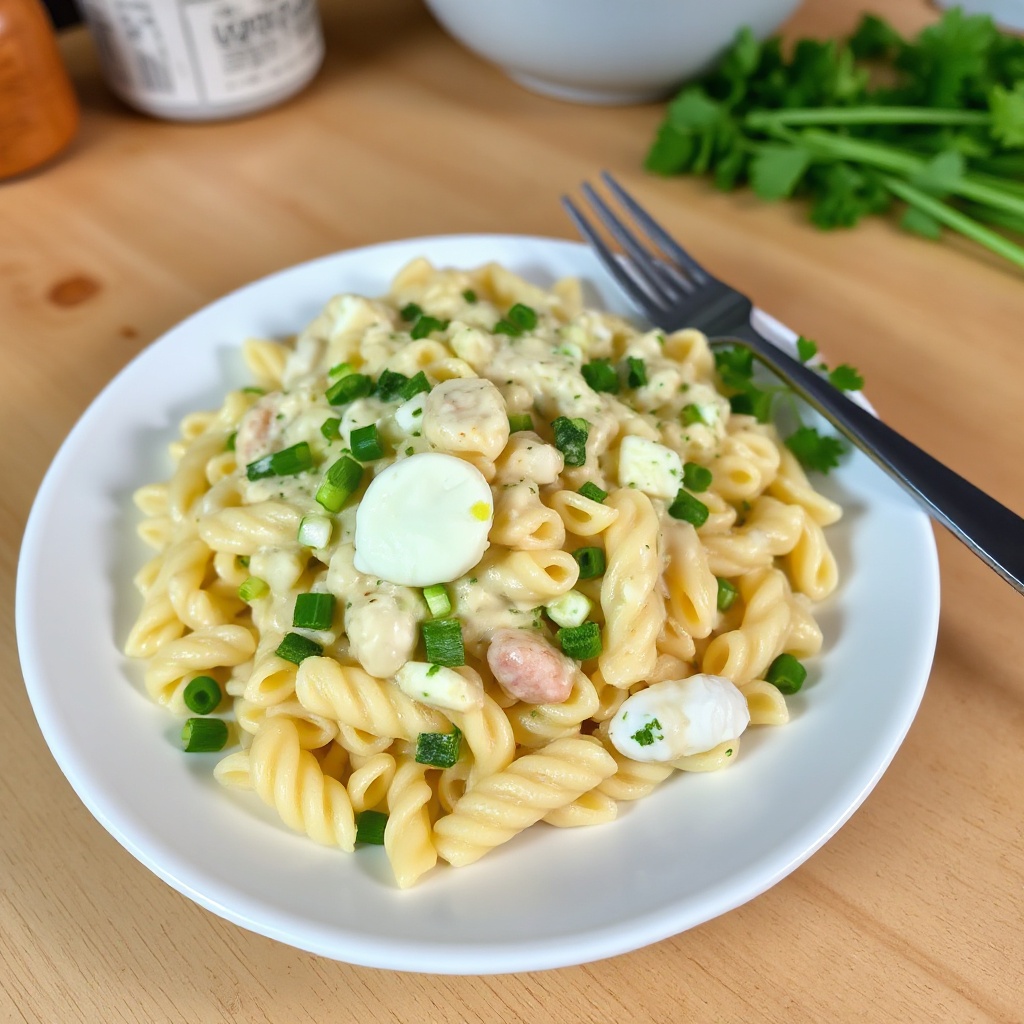 Cremiger deutscher Nudelsalat
