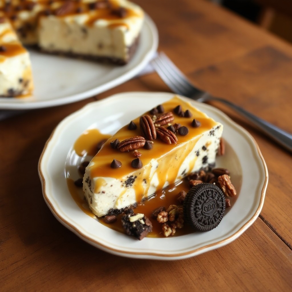 Caramel Pecan Cheesecake Delight