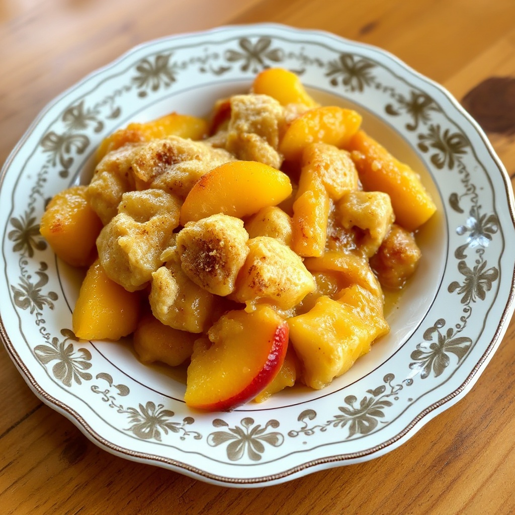 Golden Peach Delight Cobbler