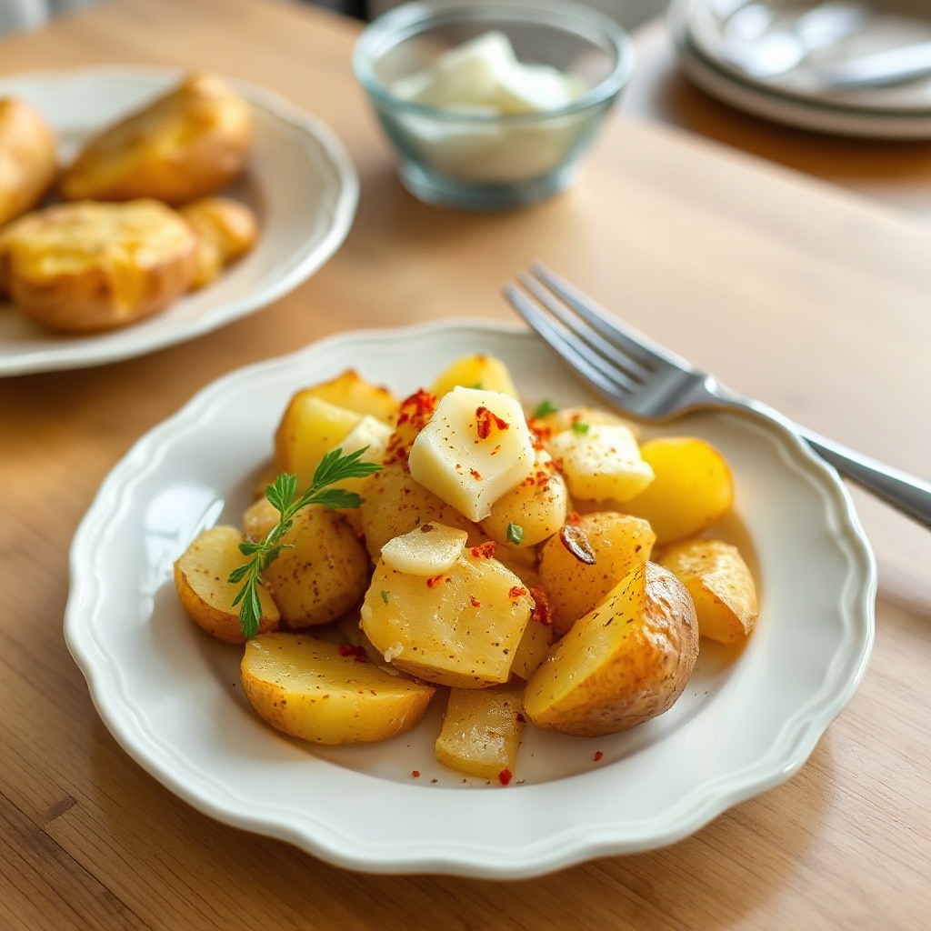 Patate al Forno con Burro all'Aglio Dorato
