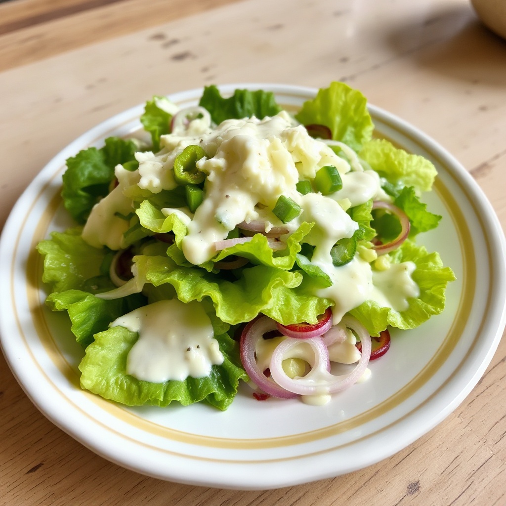 Insalata Giardino a Strati con Salsa Cremosa