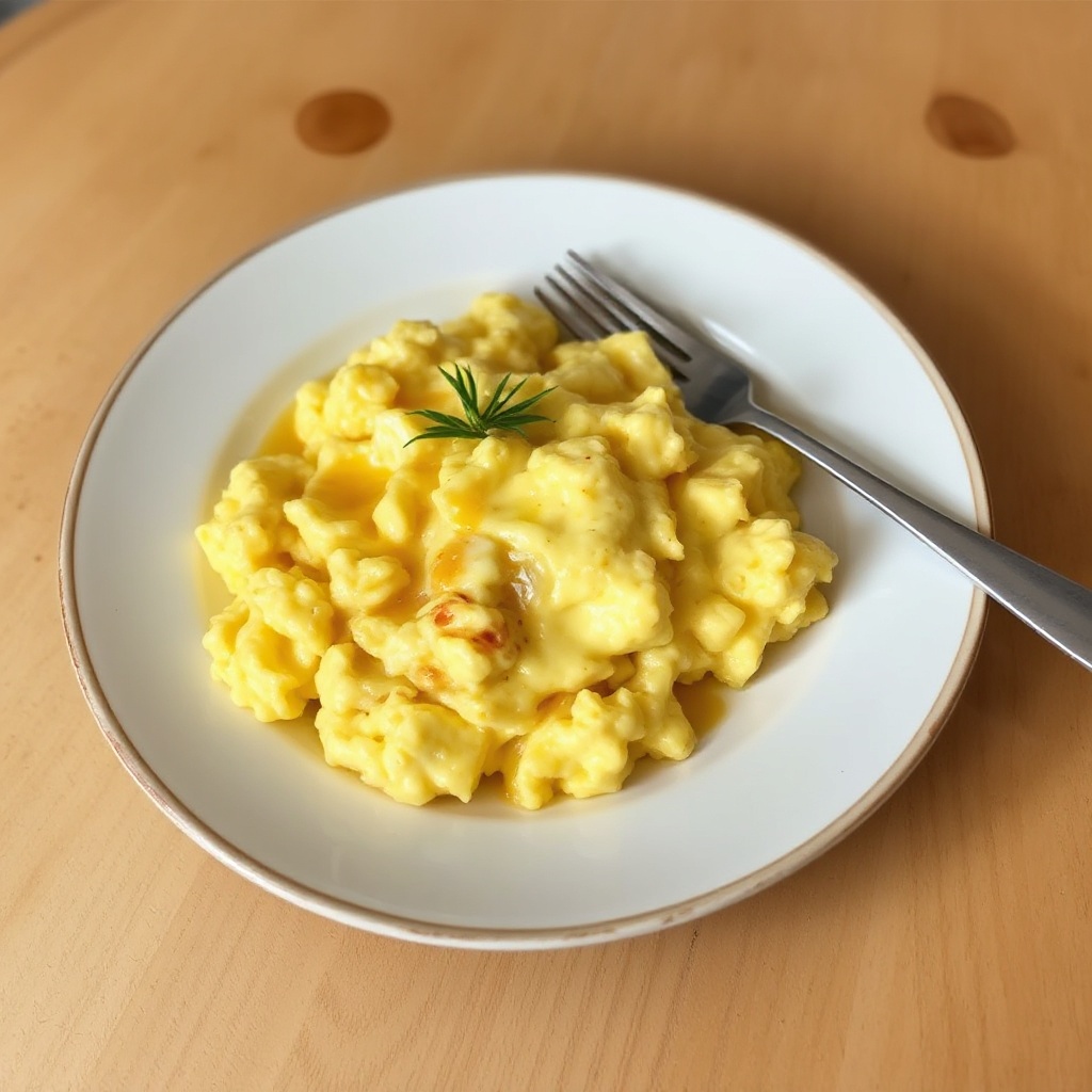 Uova Strapazzate Cremose con Infusione di Sciroppo d'Acero