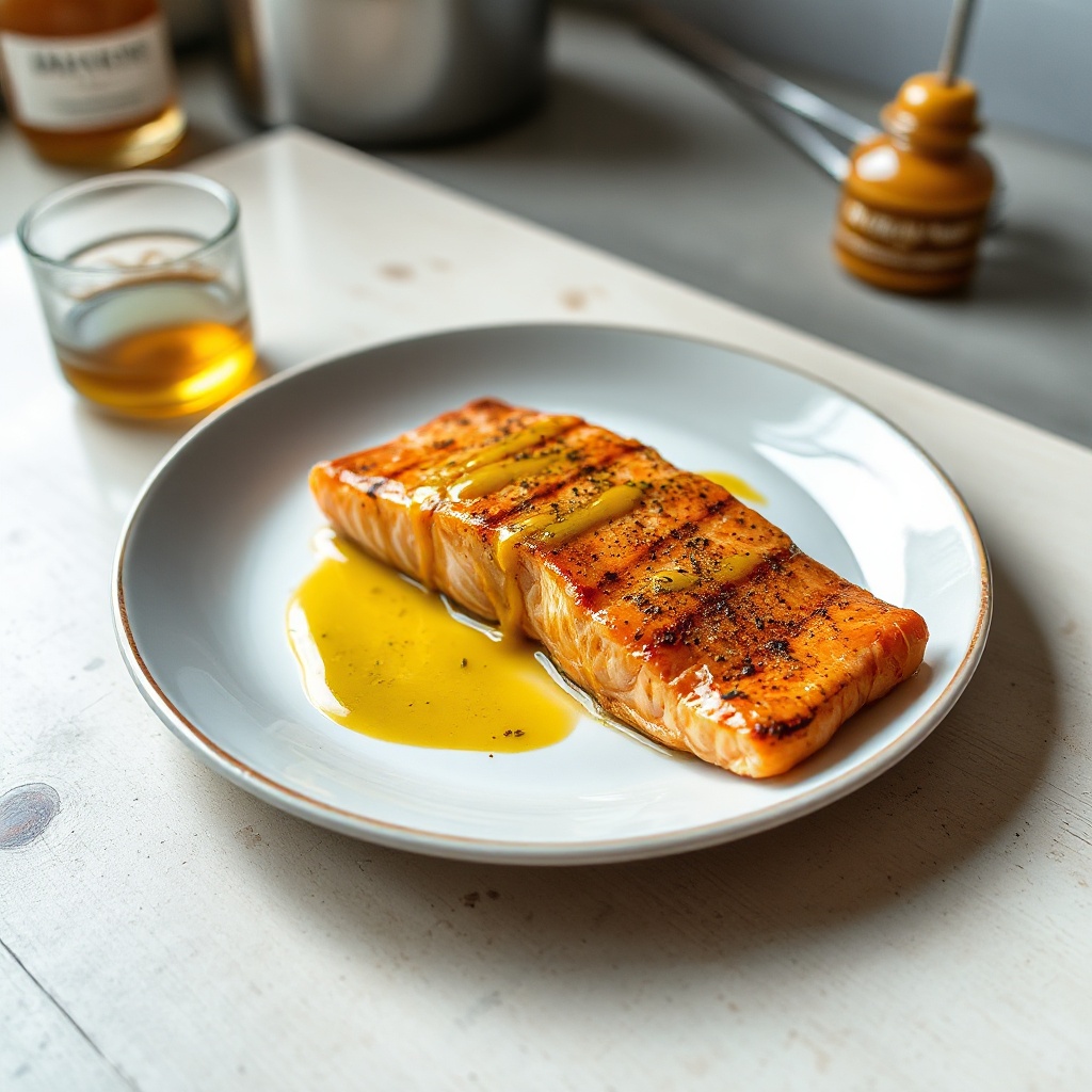 Salmone Grigliato Glassato con Miele e Senape