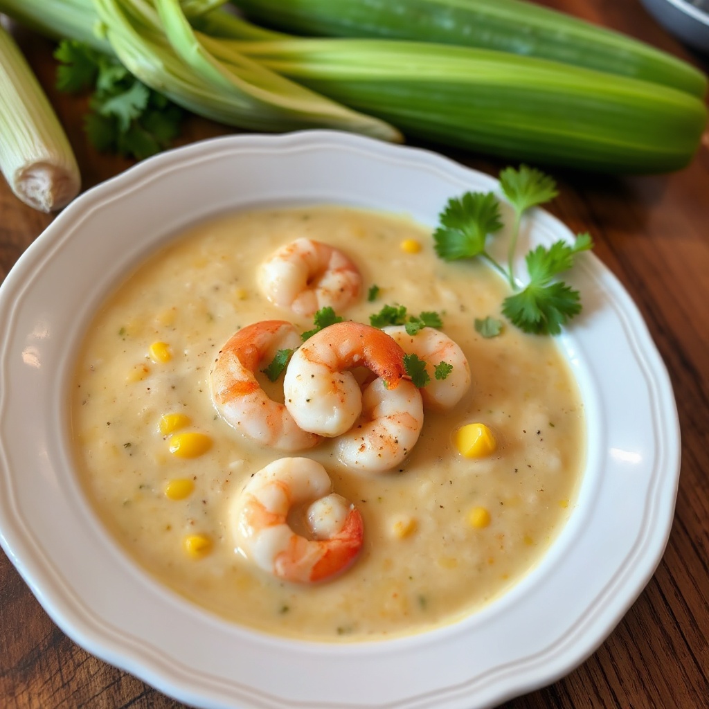 Creamy Shrimp and Poblano Corn Chowder