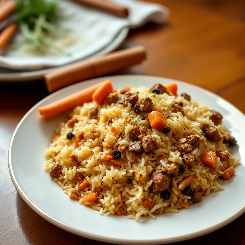 Pilaf di Carote e Manzo Speziato