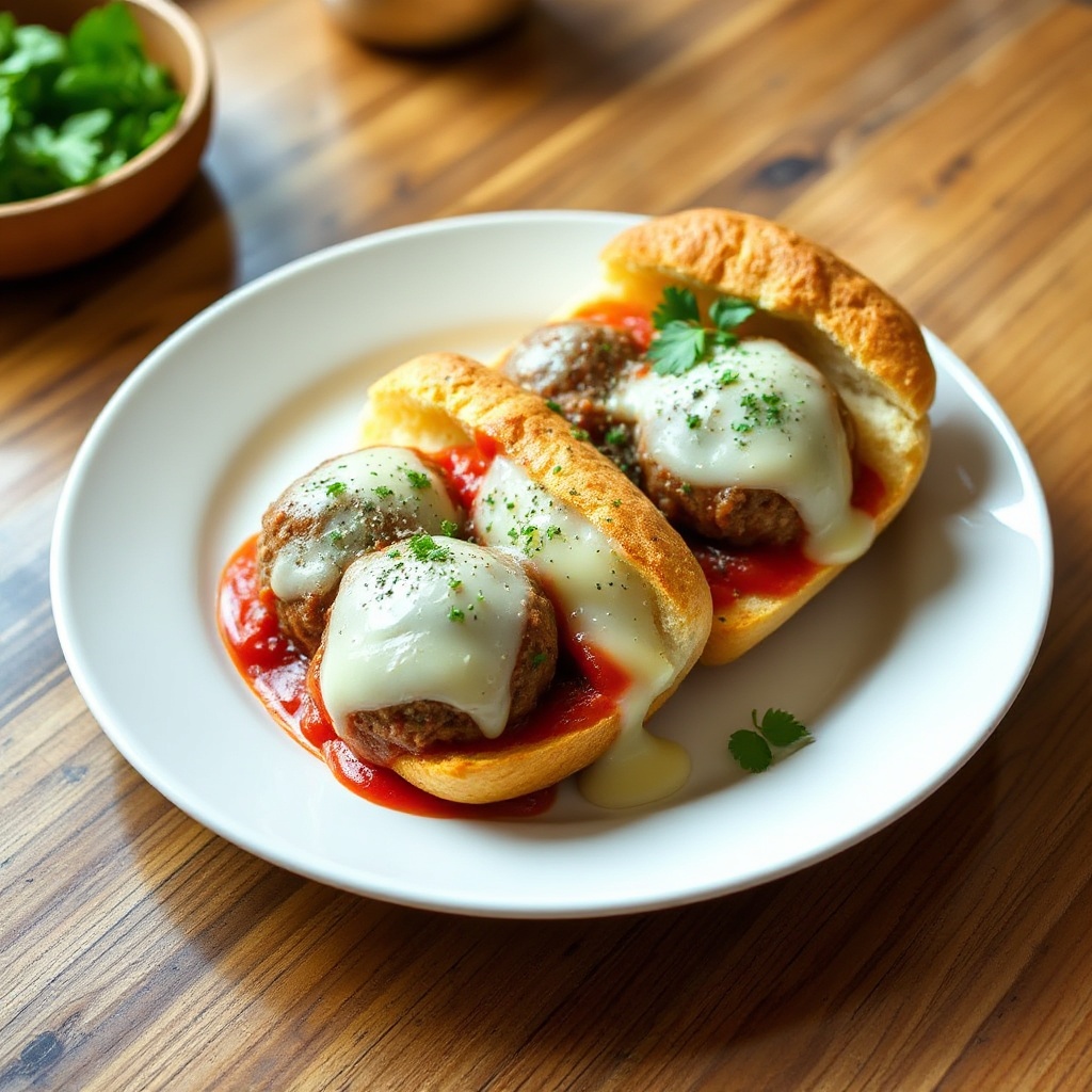 Knoblauchbutter-Fleischbällchen-Sandwiches