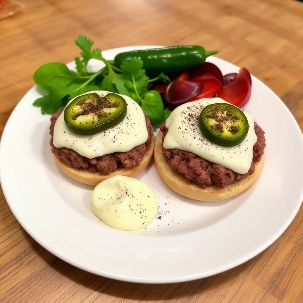 Gefüllte Jalapeño-Cheeseburger