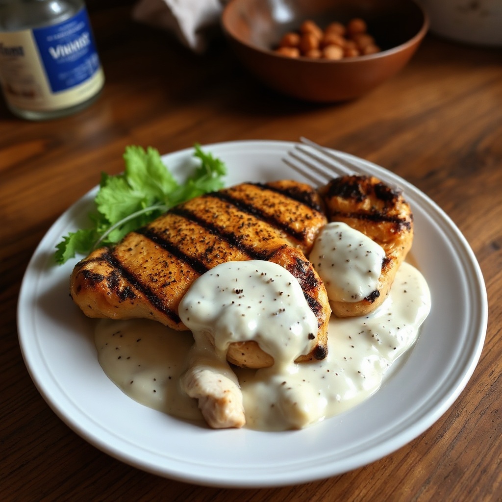 Grilled Chicken with Tangy White Sauce