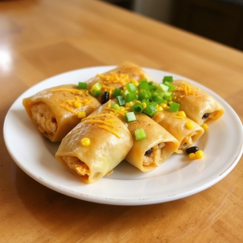 Südwestliche Hähnchen-Egg Rolls