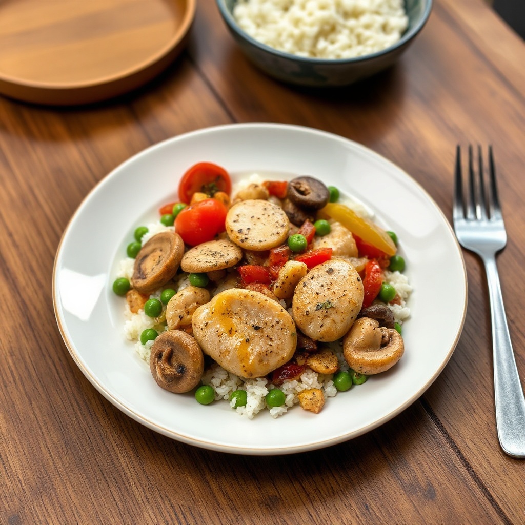 Herzhafter Mediterraner Hähnchenpfanne