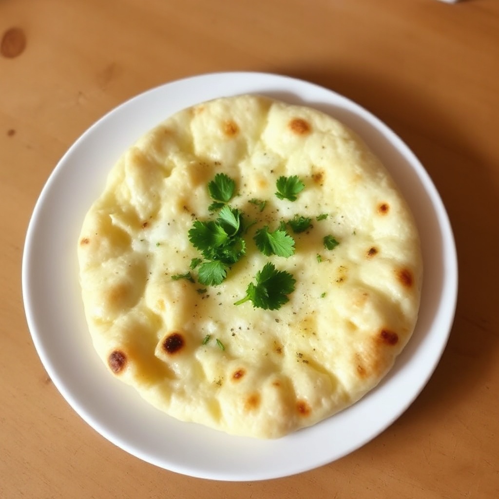 Fluffy Homemade Garlic Naan