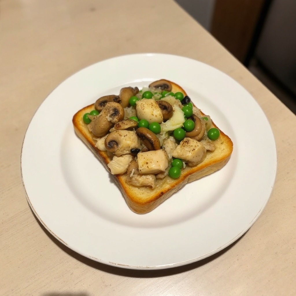 Savory Chicken and Mushroom Toast