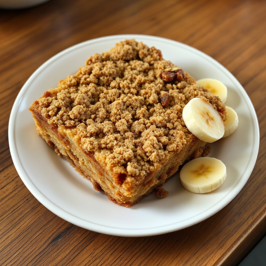 Torta di Banane e Noci con Streusel