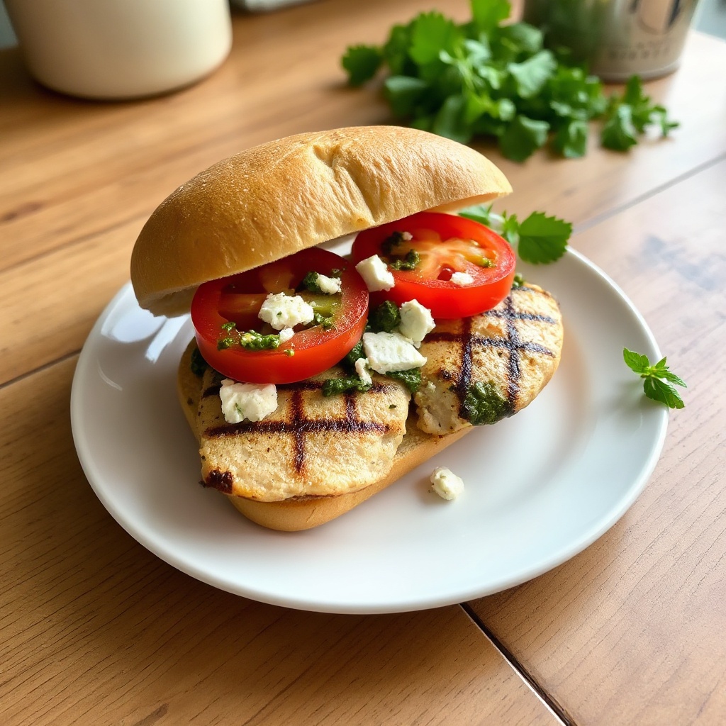 Grilled Chicken Pesto Delight Sandwich