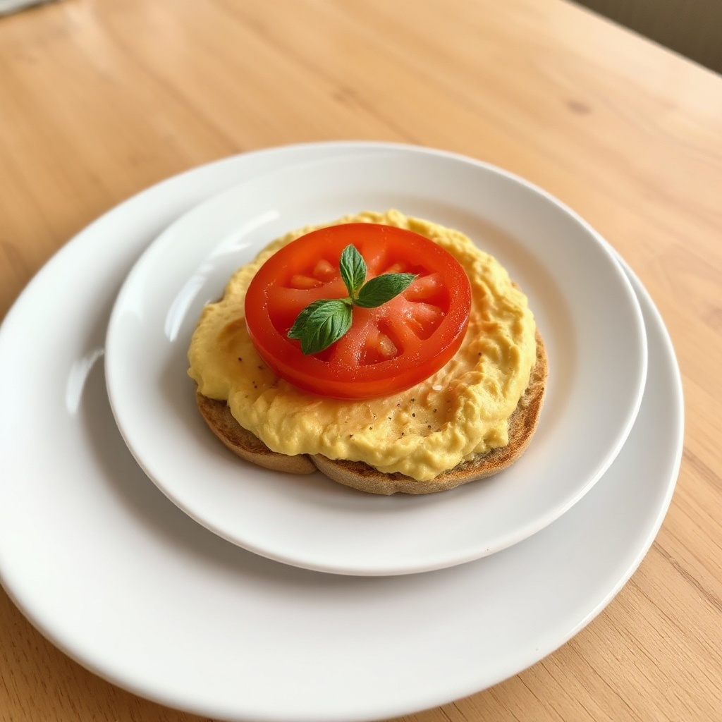 Gerösteter Hummus und Tomaten Genuss