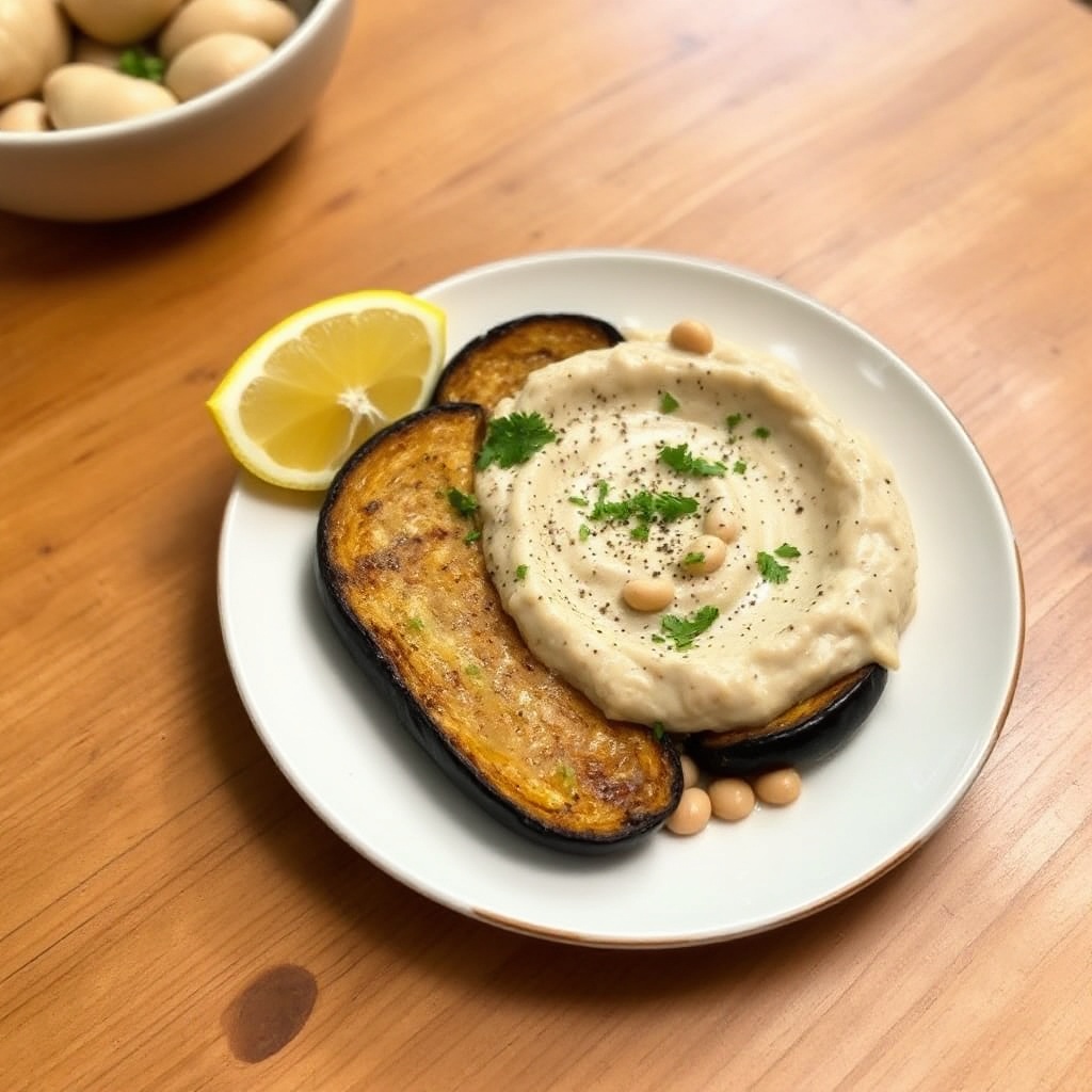 Crema di Fagioli Bianchi e Melanzane Arrostite