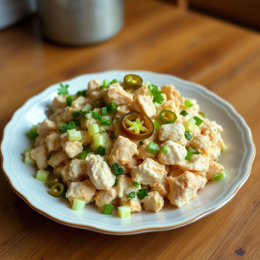 Scharfer Hähnchensalat mit Jalapeños