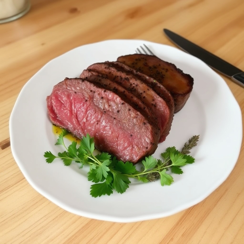 Arrosto di Sirloin Infuso di Erbe e Vodka