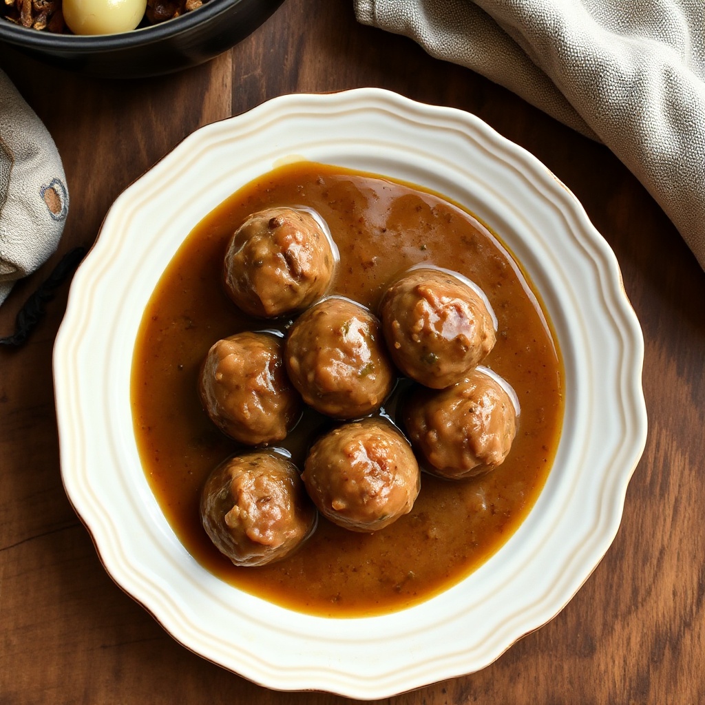 German-Style Meatballs with Tangy Gravy