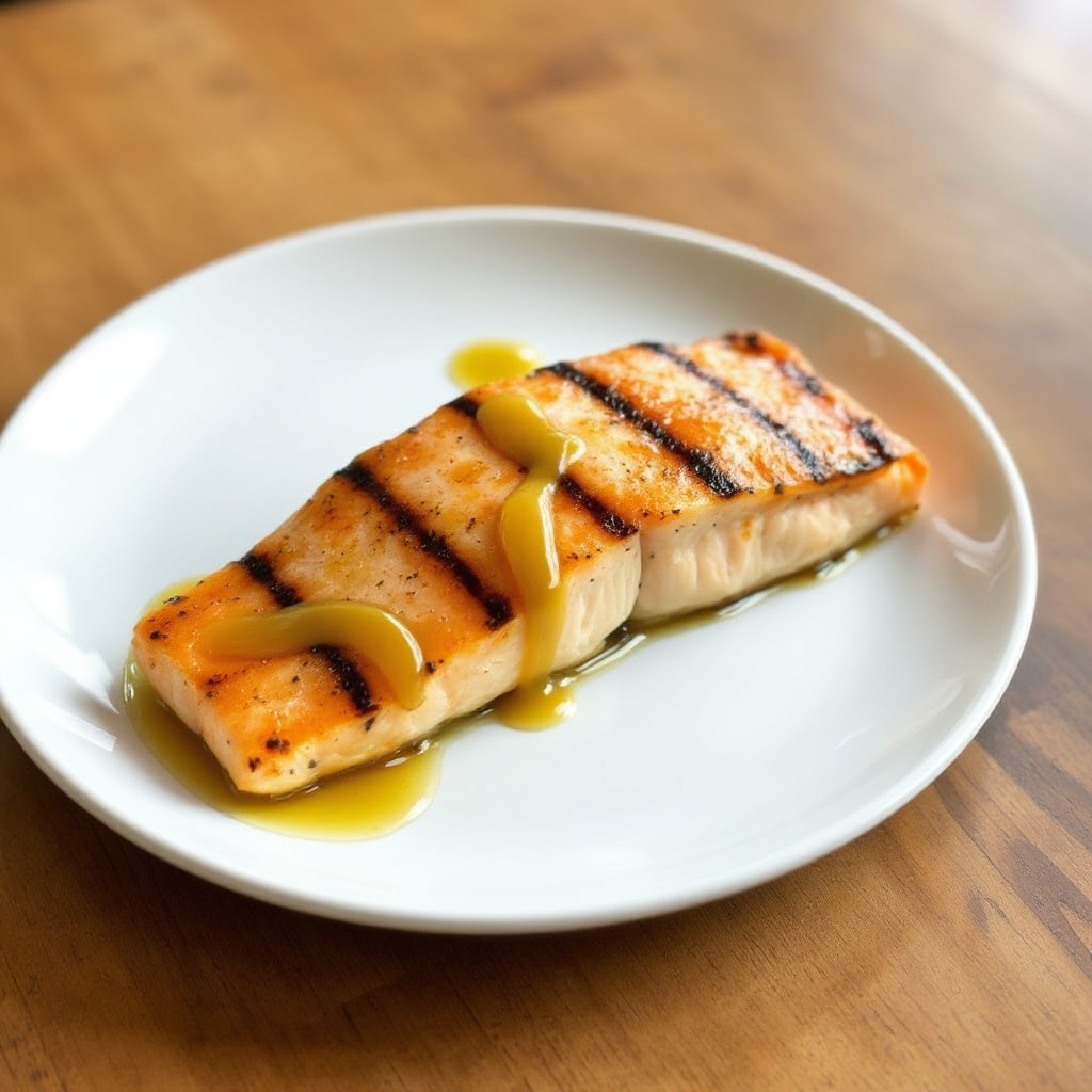 Salmone Grigliato con Glassa di Senape e Miele