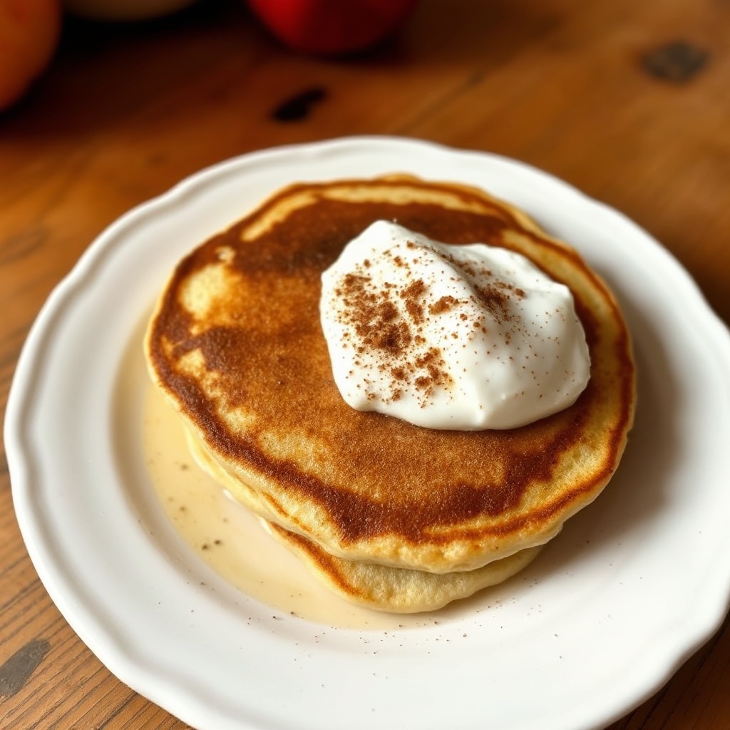 Zimt-Apfel-Sauerrahm-Pfannkuchen