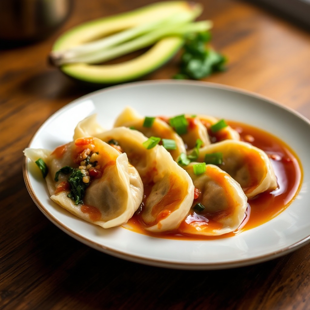 Herzhafte Truthahn-Potstickers mit würziger Ananassauce