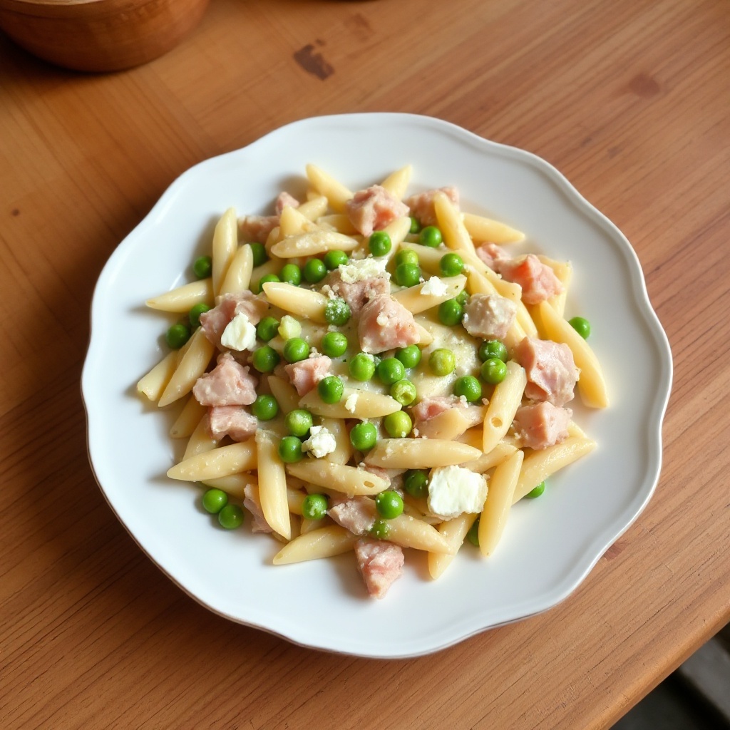 Pasta Cremosa con Prosciutto e Verdure