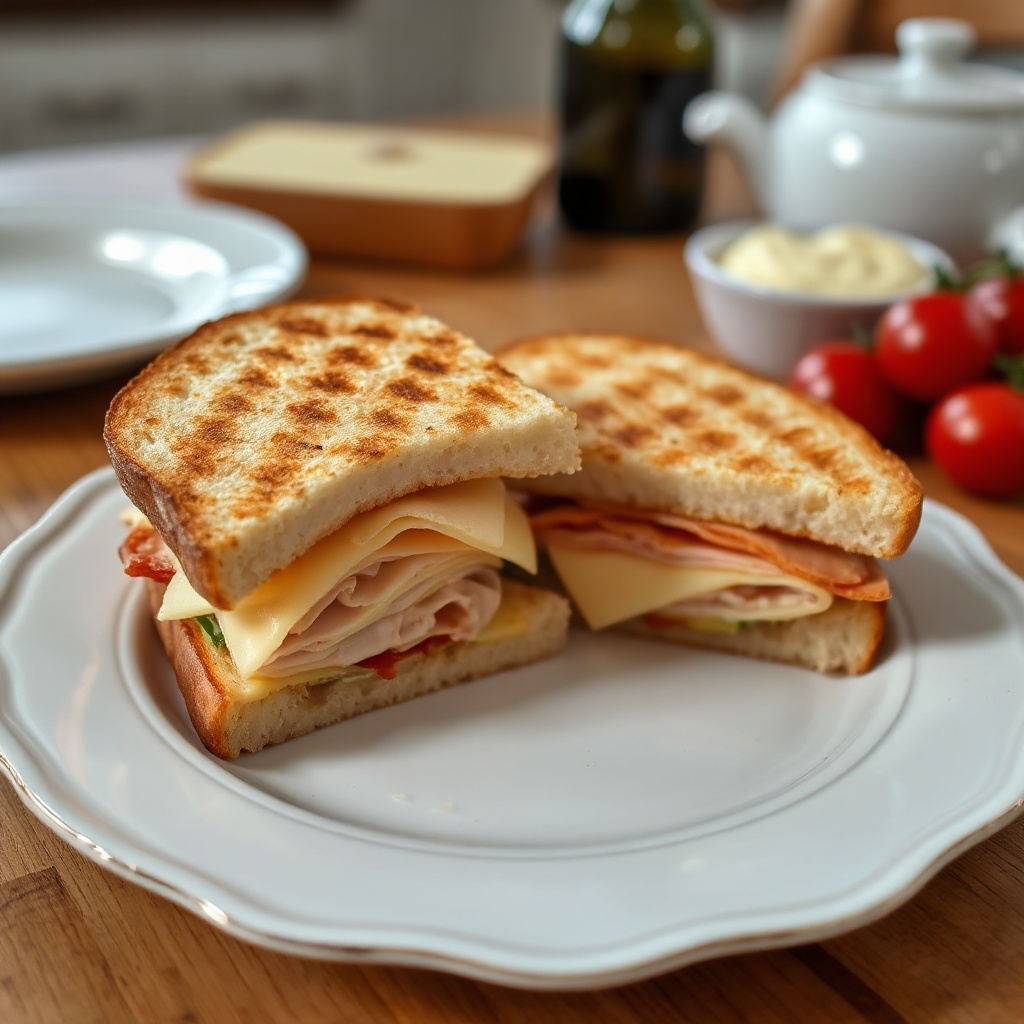 Gourmet Turkey and Cheese Panini