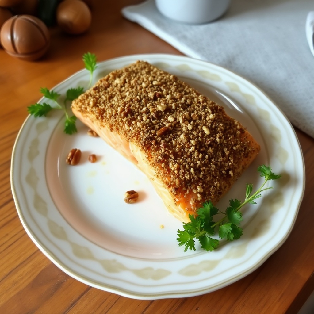 Salmone con Crosta di Noci