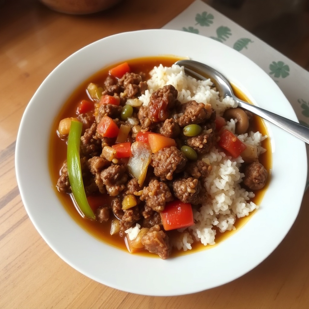 Zuppa Sostanziosa di Peperoni e Manzo