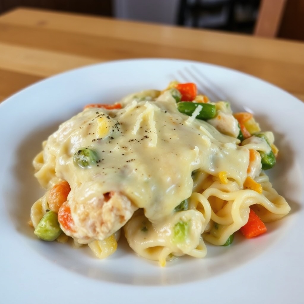 Casseruola Cremosa di Pollo e Verdure
