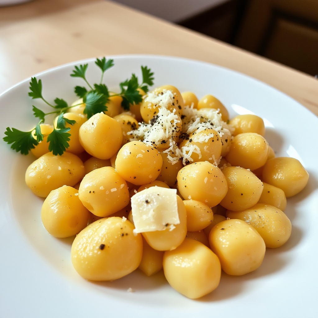 Goldene Knoblauchbutter-Gnocchi