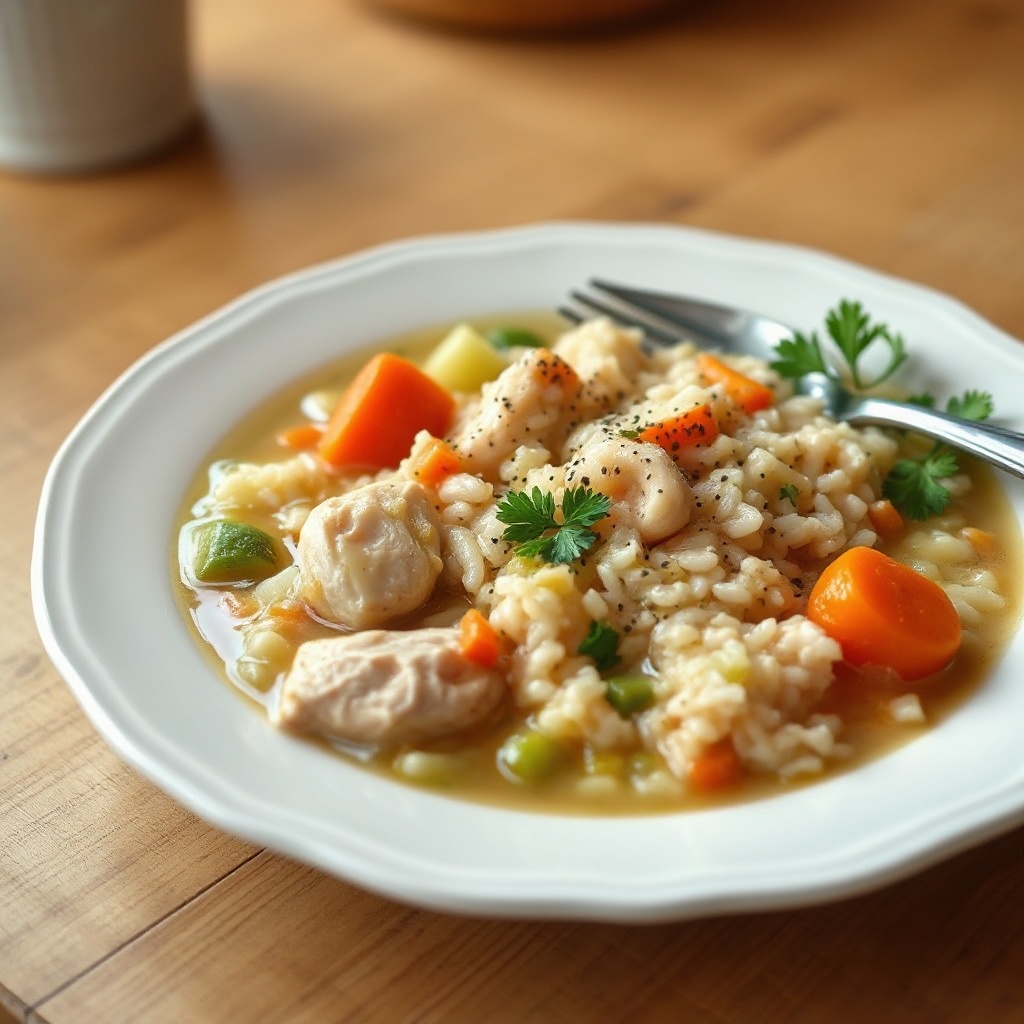 Zuppa di Pollo e Riso Confortante
