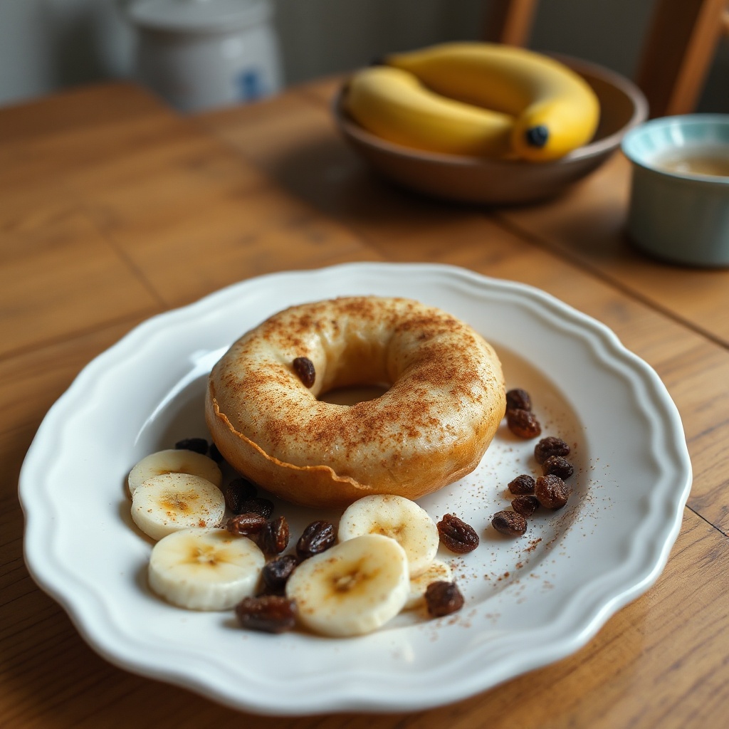 Delizia di Bagel con Banana e Uvetta