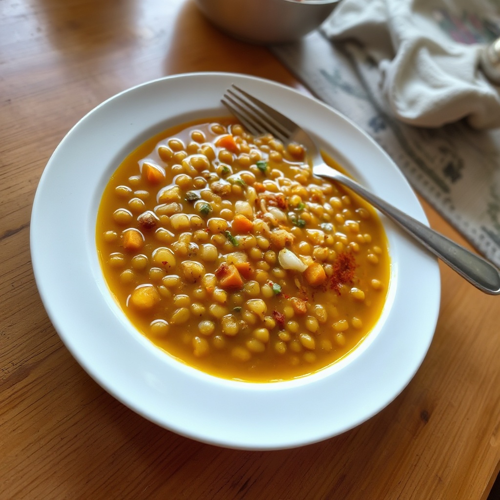 Gewürzte Goldene Linsensuppe