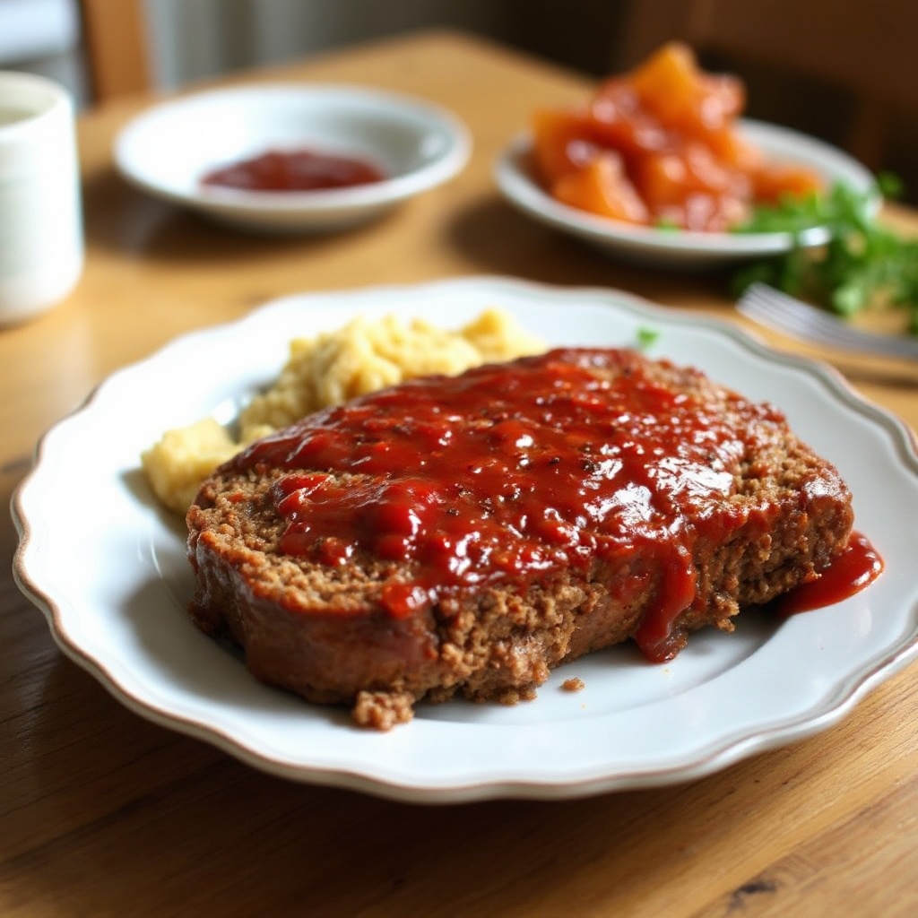 Glasiertes süßes und würziges Hackbraten
