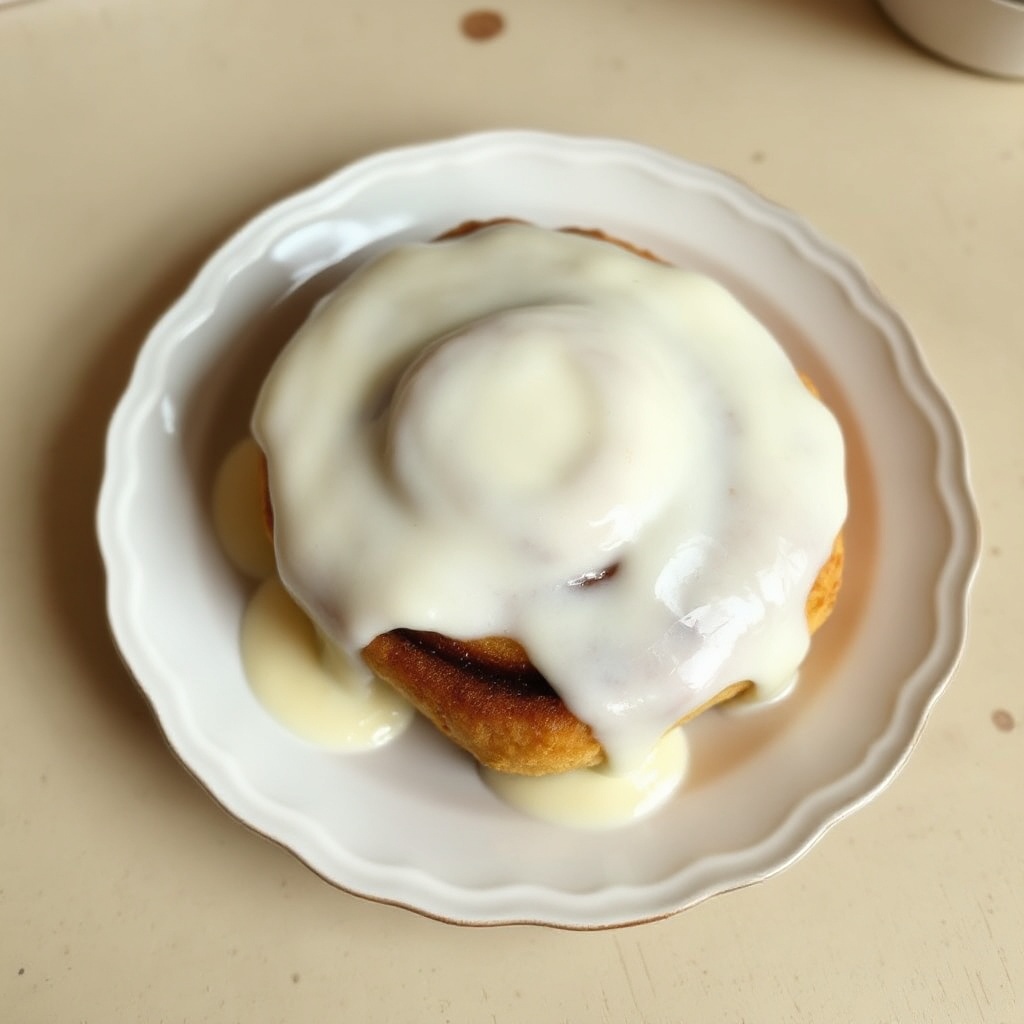 Cremige Vanille-Zimt-Rollenglasur