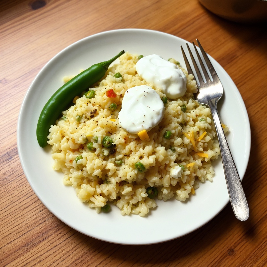 Sformato di Riso Verde Cremoso con Chili