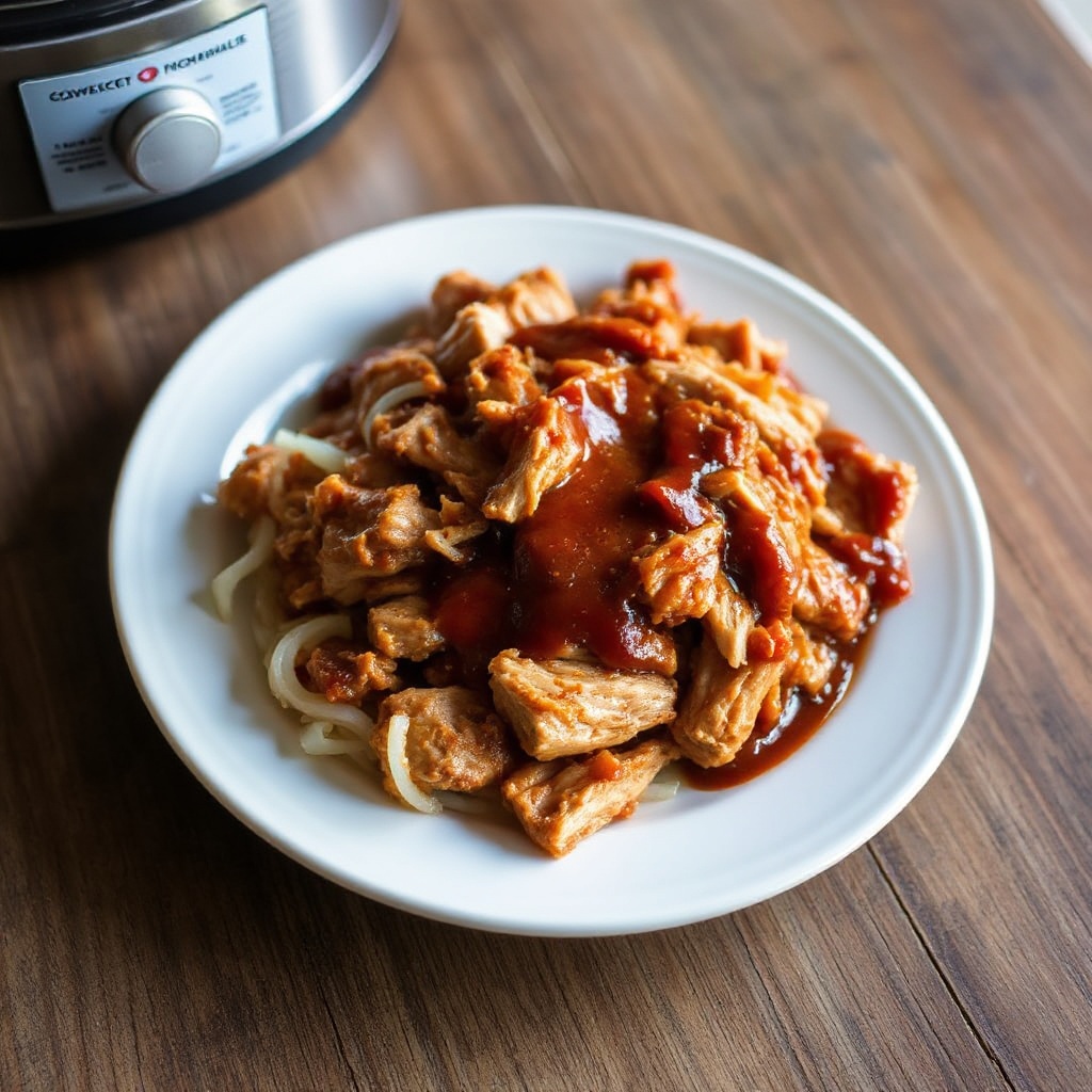 Slow Cooker BBQ Pulled Chicken