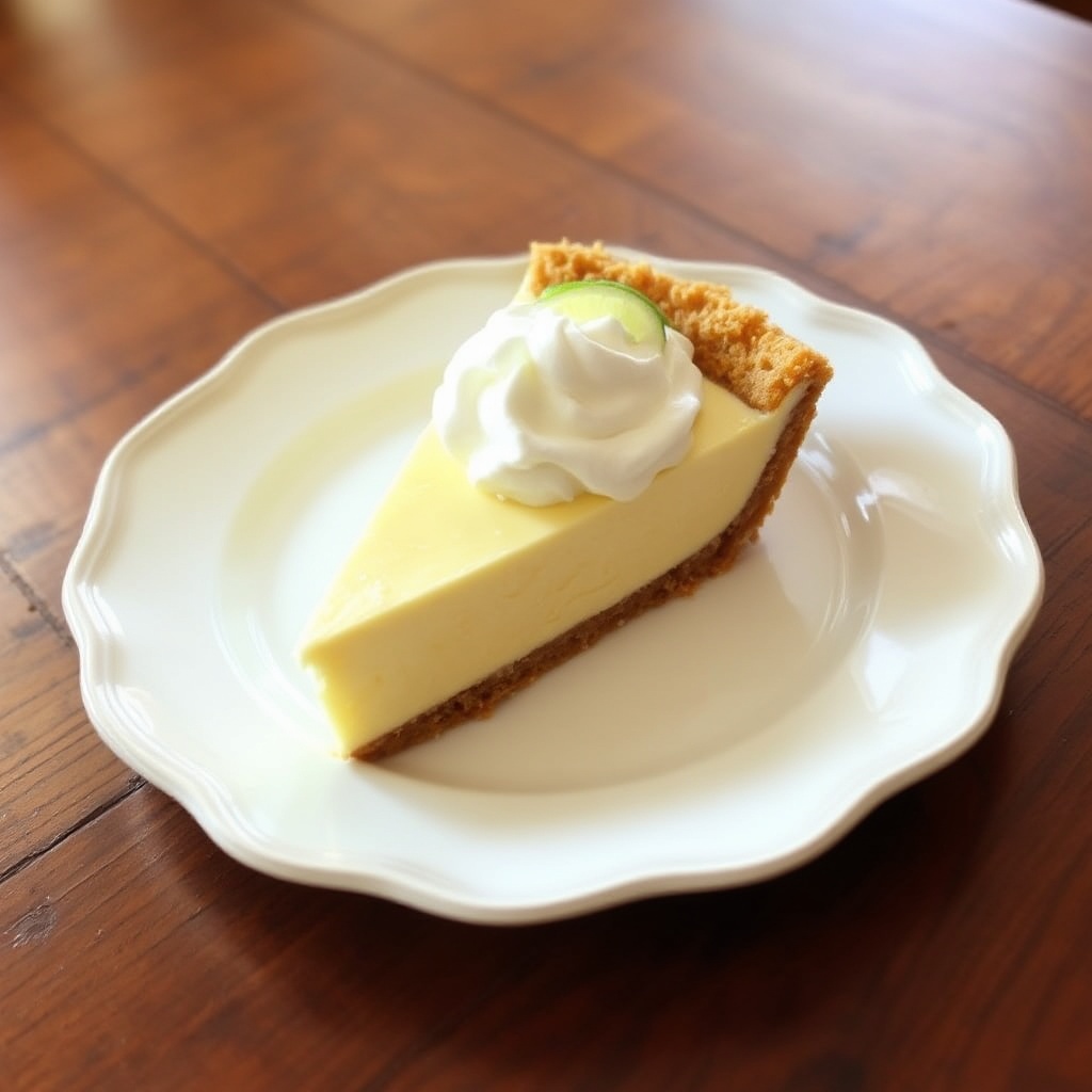 Tropische Key Lime Pie mit Kokosnusskruste
